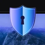banner with laptop and shield icon with keyhole, next to phone