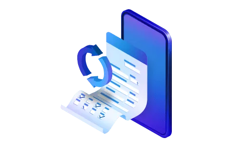 auto-enrollment icon, update symbol, document and phone