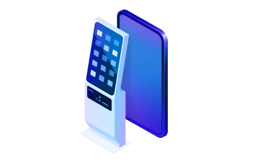 POS device in Kiosk mode, phone