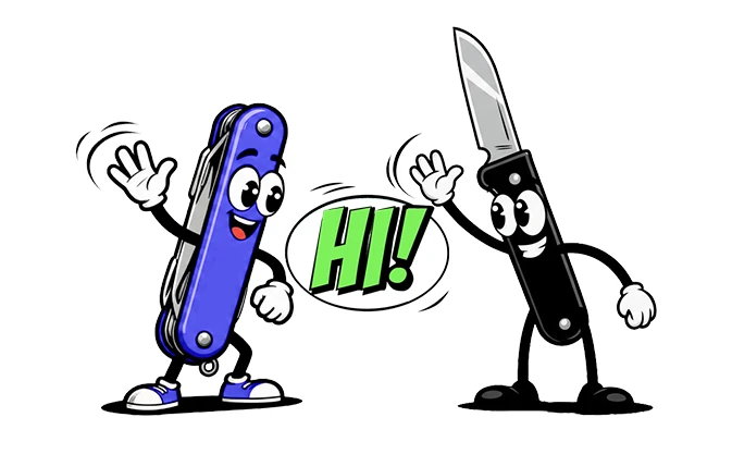 MDM (Swiss Army knife) and antivirus (regular knife) greet each other