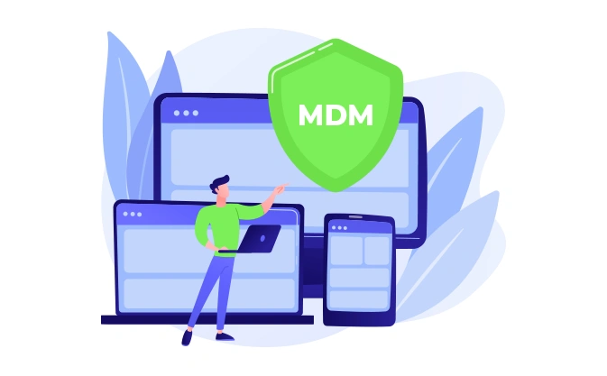zero-trust mobile device security using an MDM system