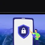 banner showing a mobile phone screen and an employeecarrying out an audit